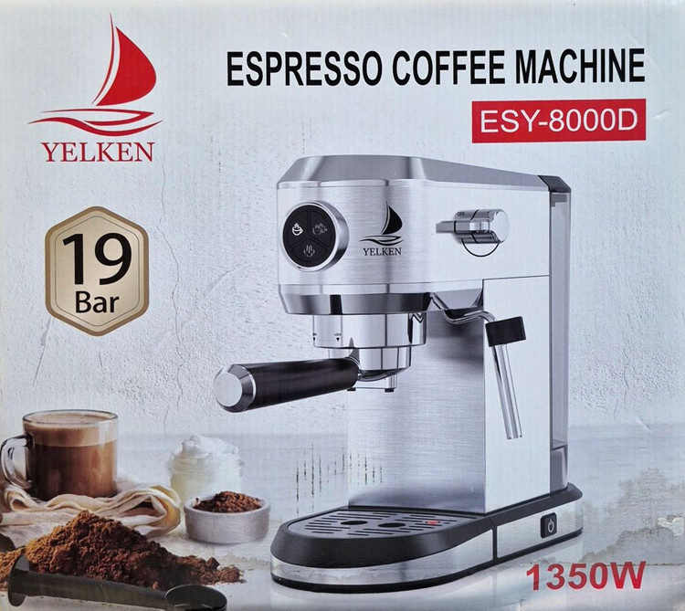 اسپرسوساز برند YELKEN مدل 8000D فشار بخار ۱۹ بار